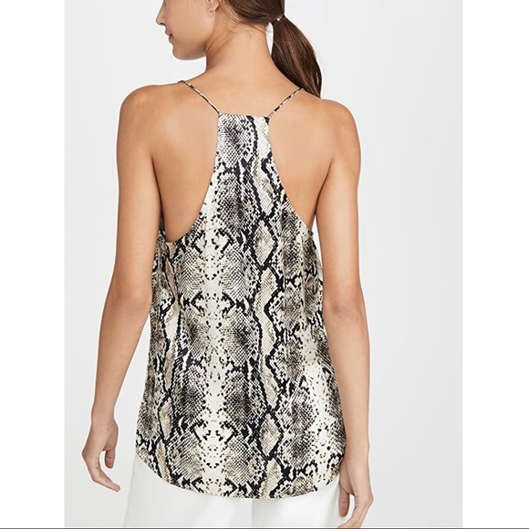 CAMI NYC Racer Snake-Print Charmeuse Cami with Lace (XS) - Picture 12 of 14